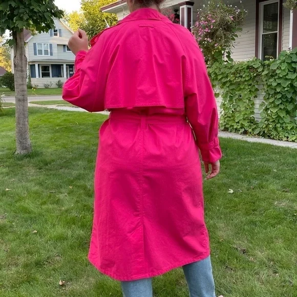 TOGETHER XL PINK TRENCH COAT LONG